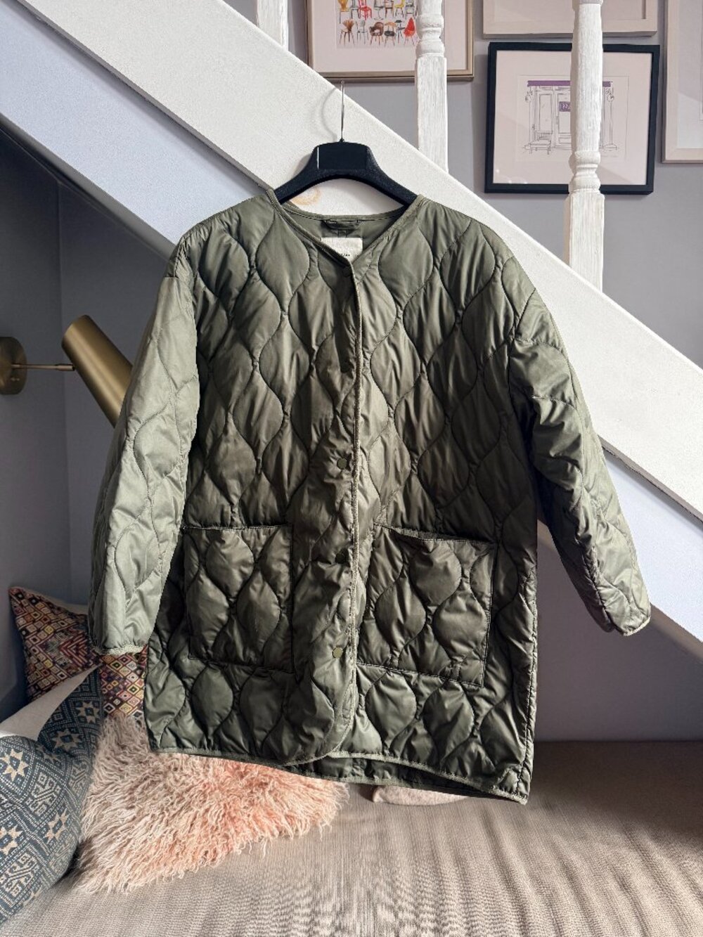Everlane Quilted Liner Jacket (XXL, Kalamata)